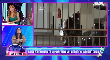 Laura Borlini llega al set de Magaly TV La Firme. (Captura: Magaly TV La Firme)