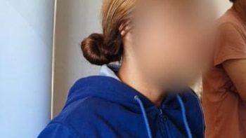 La imputada al momento del