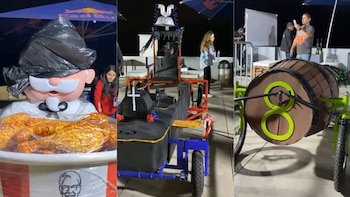 Autos de carrera en la