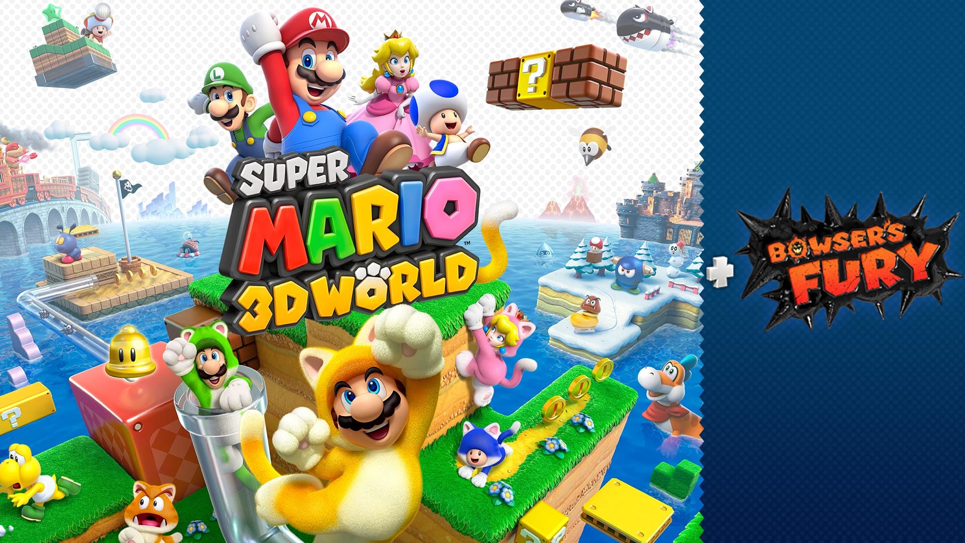 Una característica principal de Super Mario 3D World es su modo multijugador cooperativo simultáneo para hasta cuatro jugadores en tres dimensiones.