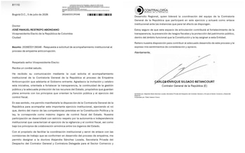 Contraloría confirmó acompañamiento al empalme