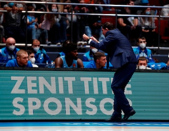 El entrenador del Zenit Xavi Pascual. EFE/EPA/ANATOLY MALTSEV