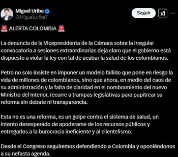 El senador indicó que el