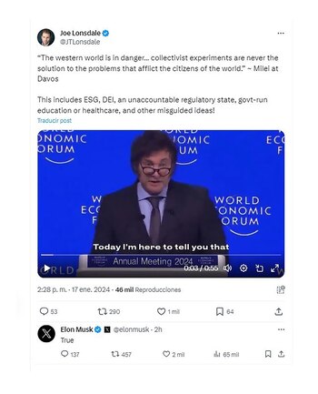 El tuit de Lonsdle con