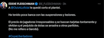 El tuit de Eddie Fleischman