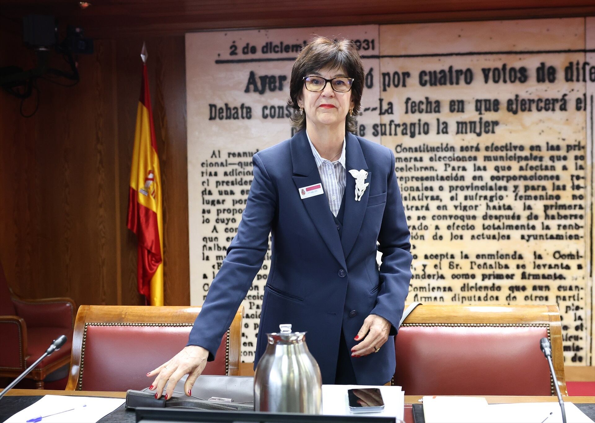 La presidenta de la CNMC, Cani Fernández, durante su comparecencia en el Senado, a 17 de marzo de 2026, en Madrid (España). (Marta Fernández / Europa Press)