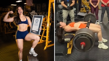 Levantó casi 290 kilos en hip thrust y rompió el récord Guinness femenino