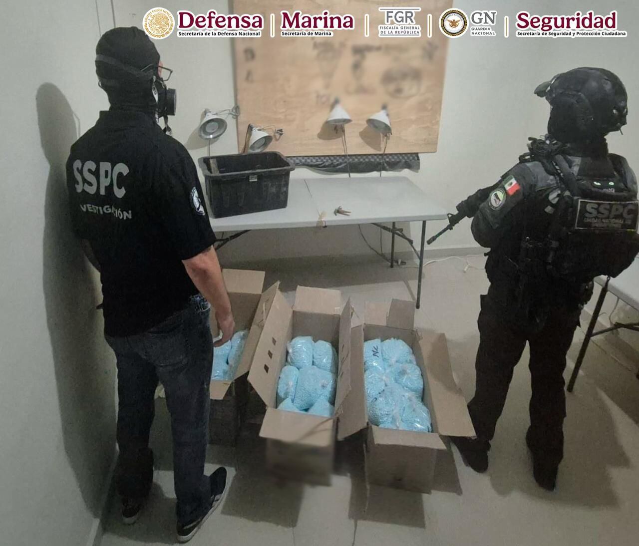 En el operativo se aseguraron 270 kgs de fentanilo. (X @OHarfuch)