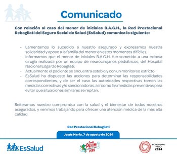 Comunicado de EsSalud