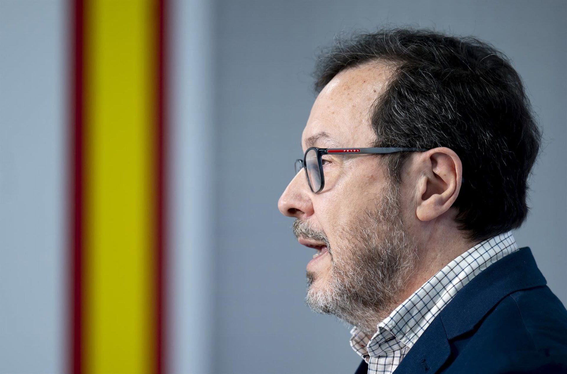 09/02/2026 El portavoz de Vox, José Antonio Fúster, durante una rueda de prensa posterior a la reunión del Comité de Acción Política de Vox, a 9 de febrero de 2026, en Madrid (España). Vox ha cosechado 14 diputados en las elecciones celebradas este domingo en Aragón, frente a los siete que logró en los comicios autonómicos de 2023, y tiene la llave para que el