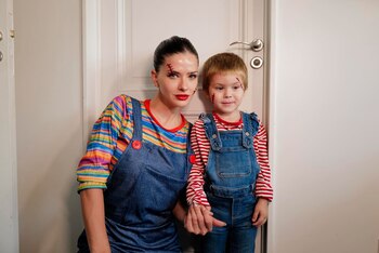 La actriz posó junto a