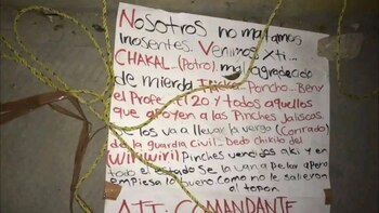 “Venimos por ti”: el narcomensaje