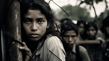 Los niños no acompañados huyen