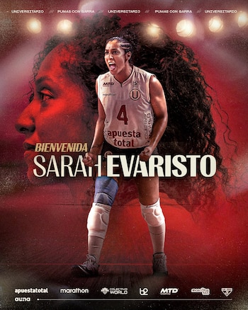 Sarah Evaristo regresa a Universitario tras un paso la Superliga brasileña. Crédito: X Universitario.