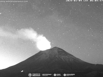 Monitoreo del Popocatépetl este 9