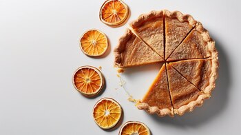 Tarta de camote decorada con