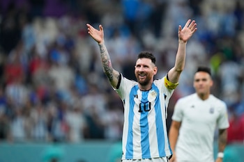 Lionel Messi celebra la victoria