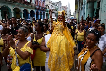 Virgen de la caridad y día de Oshún en La Habana, Cuba
