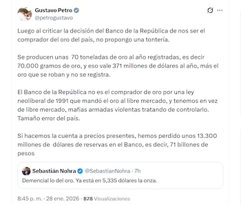 El presidente Gustavo Petro responsabilizó