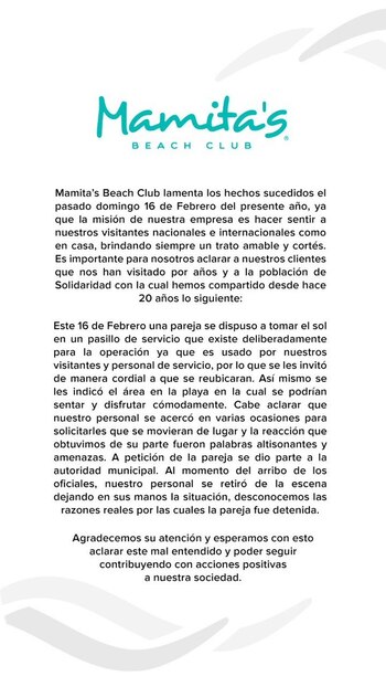 Comunicado Mamita´s