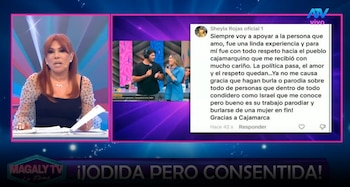 Sheyla Rojas no soportó parodia sobre su cercanía con Joaquín Ramírez y lanzó reclamo en Instagram. Captura: Magaly TV La Firme.