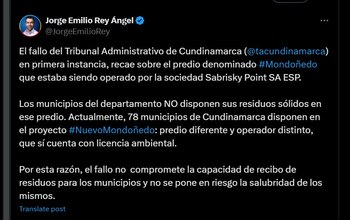 Gobernador de Cundinamarca aseguró que