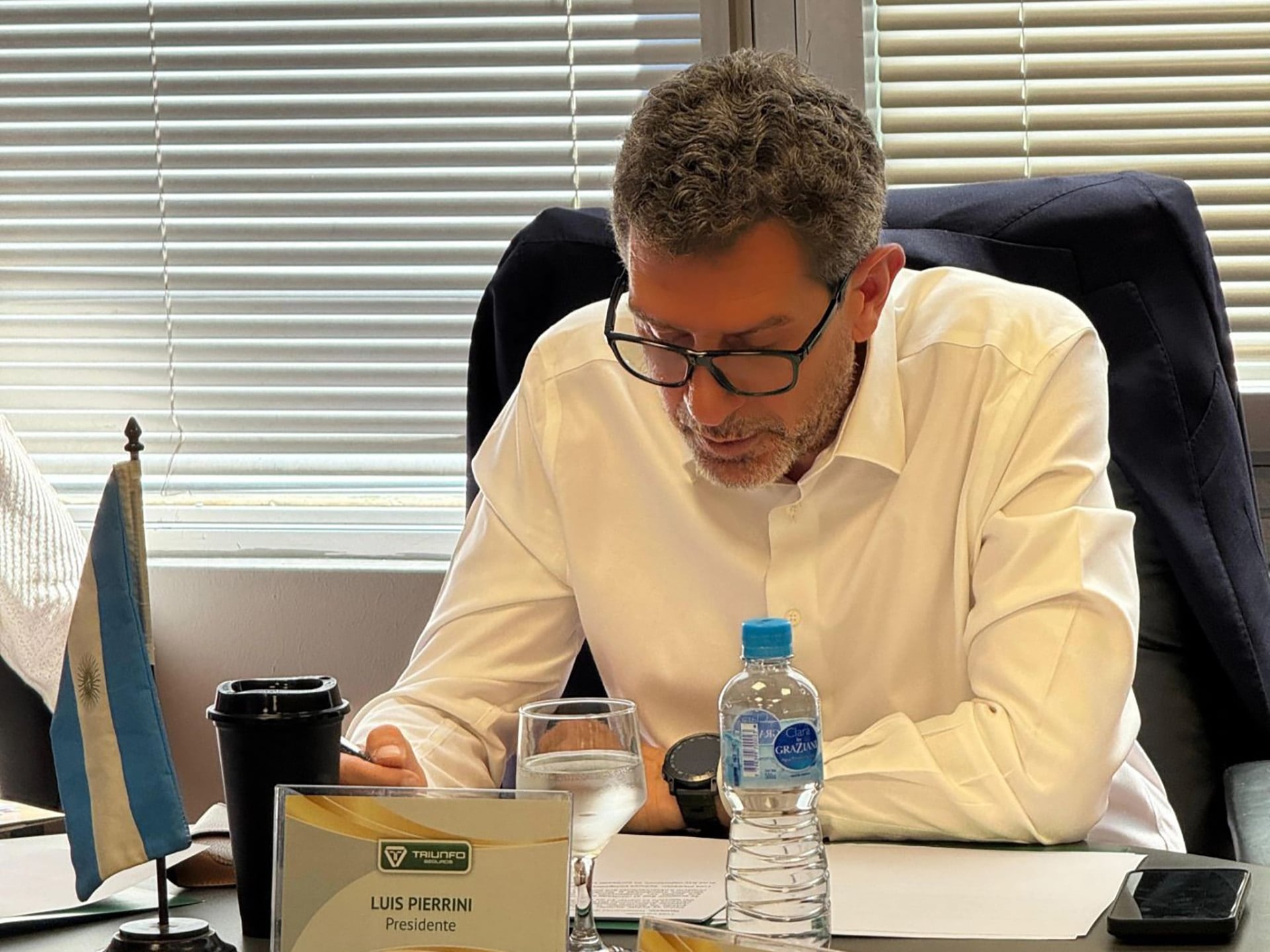 El secretario de Trasporte saliente, Luis Pierrini.