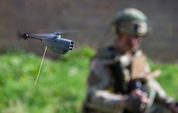 El microdrone, con la antena