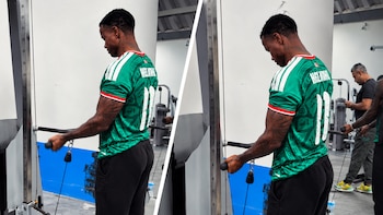 Guiño a México: Helinho sorprende entrenando con la playera de la Selección Mexicana