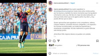 Marco Saravia se despidió del