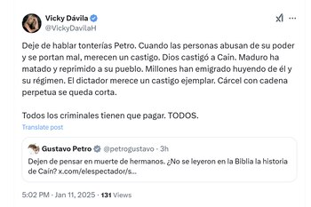 La periodista Vicky Dávila contradijo