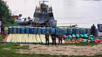 Operativo conjunto frustró la explotación de minería ilícita tras el decomiso 17 unidades en la Orinoquía