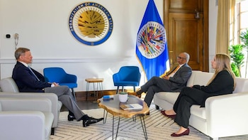 Recibió al excanciller dominicano y debatieron sobre Nicaragua en Washington (Foto cortesía)