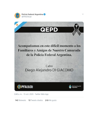 El tuit de la Policía