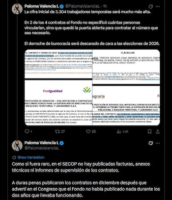 Según la denuncia de Paloma