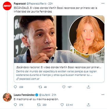 El tweet de Laurita Fernández