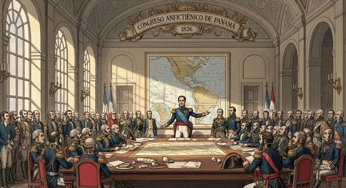 El Congreso Anfictiónico fue convocado por Simón Bolívar en 1826 con la intención de promover la unidad y la defensa conjunta de las nuevas repúblicas americanas. (Imagen Ilustrativa Infobae)