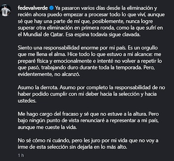 El comunicado de Valverde