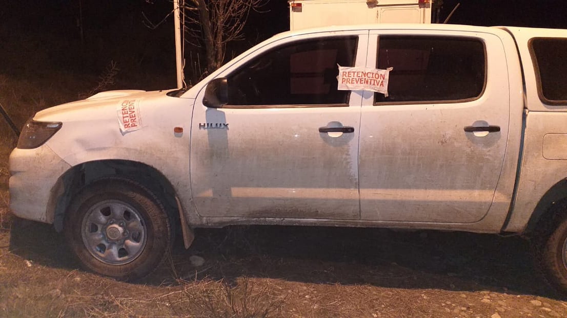 La camioneta en la que fue detenido Pilquimán