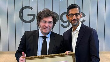 Javier Milei se encontró Sundar