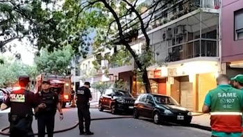Incendio en edificio de Belgrano