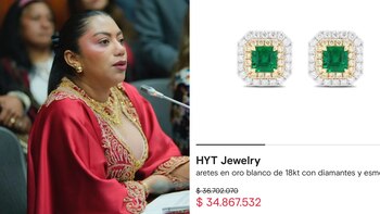 Aretes de esmeralda de la