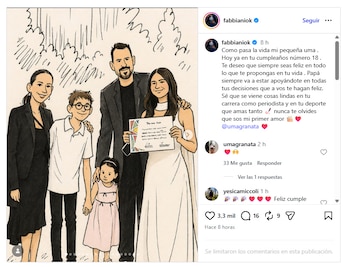 El Ogro Fabbiani y un tierno saludo para Uma. Hoy cumple 18 años