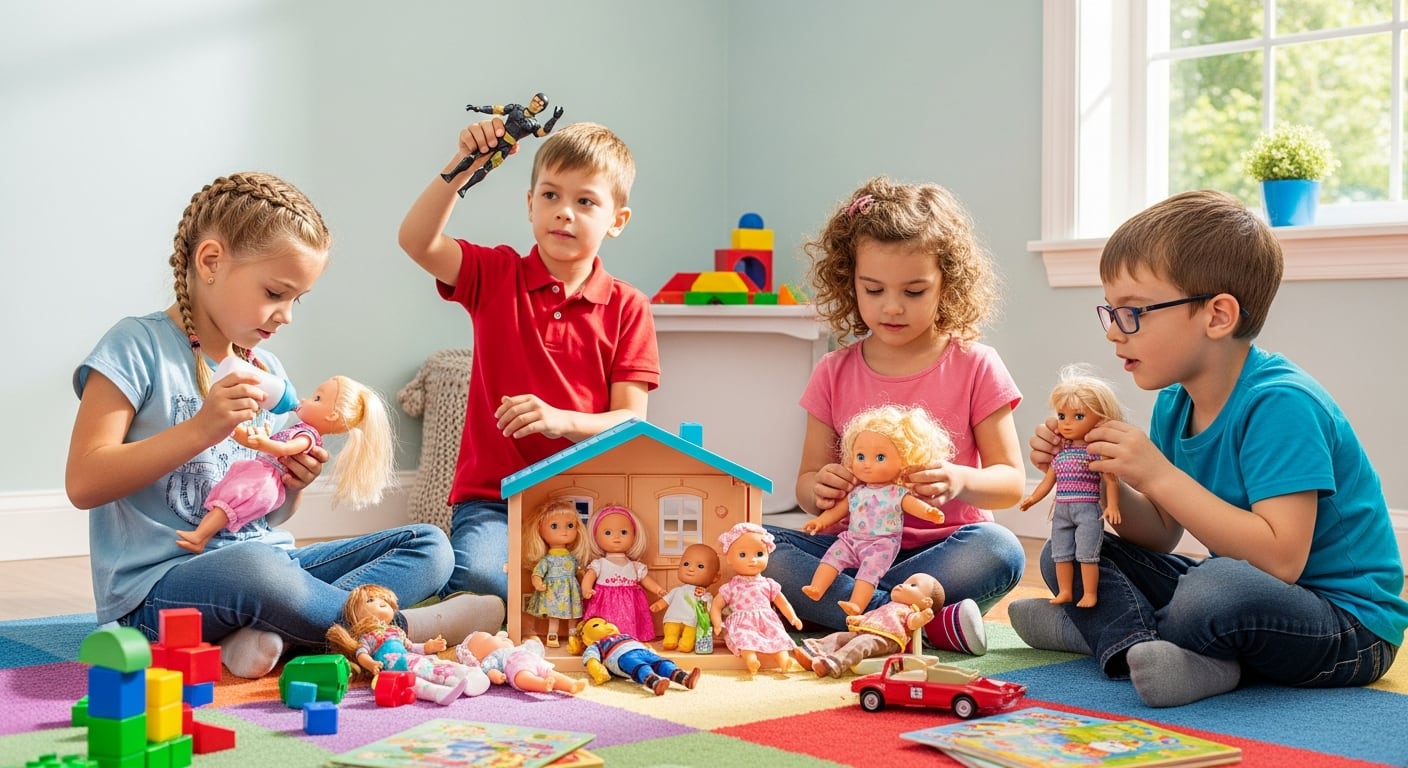 Un estudio de la Universidad de Cardiff demuestra que el juego con muñecas mejora la empatía infantil y las habilidades sociales en niños de 4 a 8 años (Imagen Ilustrativa Infobae)