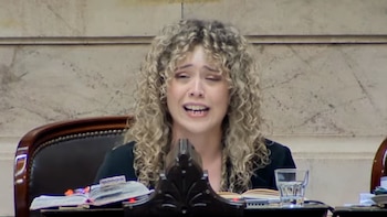 El llanto de Lourdes Arrieta en el debate de Ficha Limpia en Diputados