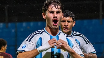 Argentina le ganó 3-2 a Venezuela y lidera su zona junto a Brasil en el Sudamericano Sub 17