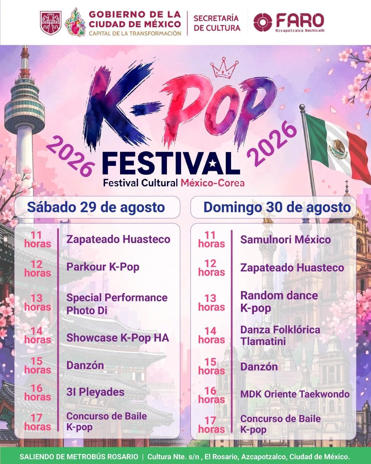 El Gobierno de la Ciudad de México presenta el programa del Festival Cultural México-Corea 2026 en el Faro Azcapotzalco Xochicalli. (Faro Azcapotzalco)
