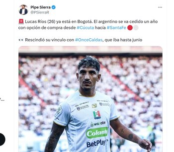 Lucas Ríos se sumaría a