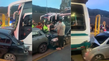 En video: choque múltiple en