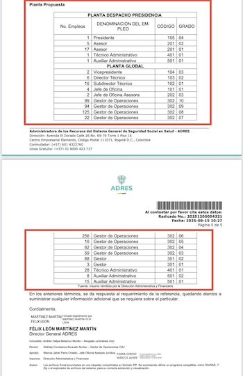 La Adres argumenta que la